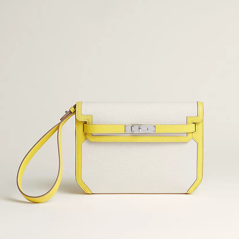 KELLY DEPECHES 25 POUCH
ÉCRU/LIME