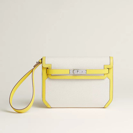 KELLY DEPECHES 25 POUCH
ÉCRU/LIME