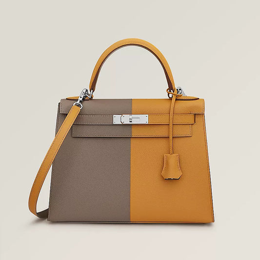 KELLY II SELLIER 28 CASAQUE BAG
SÉSAME/ÉTOUPE/BLEU INDIGO