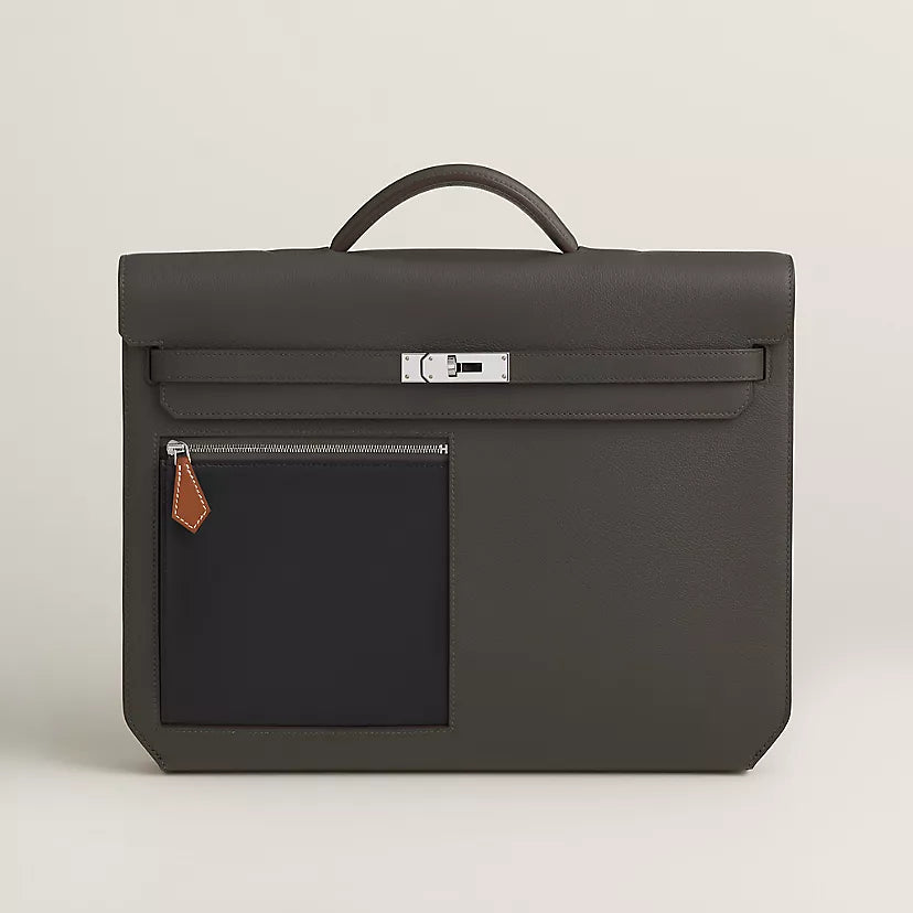 KELLY DEPECHES 36 BRIEFCASE
VERT-DE-GRIS/NOIR/FAUVE
