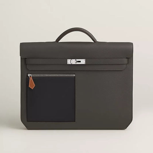 KELLY DEPECHES 36 BRIEFCASE
VERT-DE-GRIS/NOIR/FAUVE